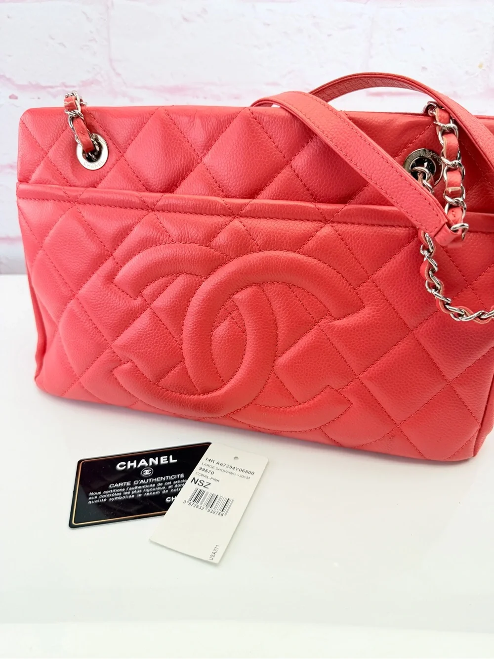 Chanel Caviar Timeless CC Small Shopper Shoulder Bag